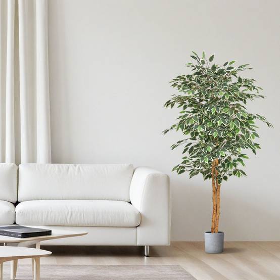 VEVOR Arbre Artificiel Plante Artificielle Faux Ficus 1,5 m Décoration Intérieur - Image 8