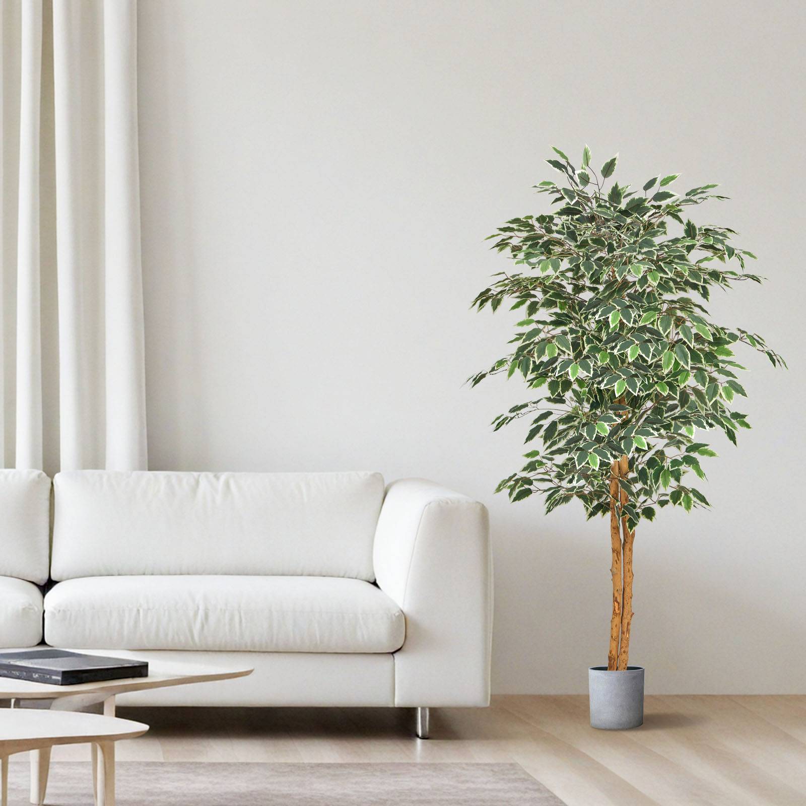VEVOR Arbre Artificiel Plante Artificielle Faux Ficus 1,5 m Décoration Intérieur - Image 8
