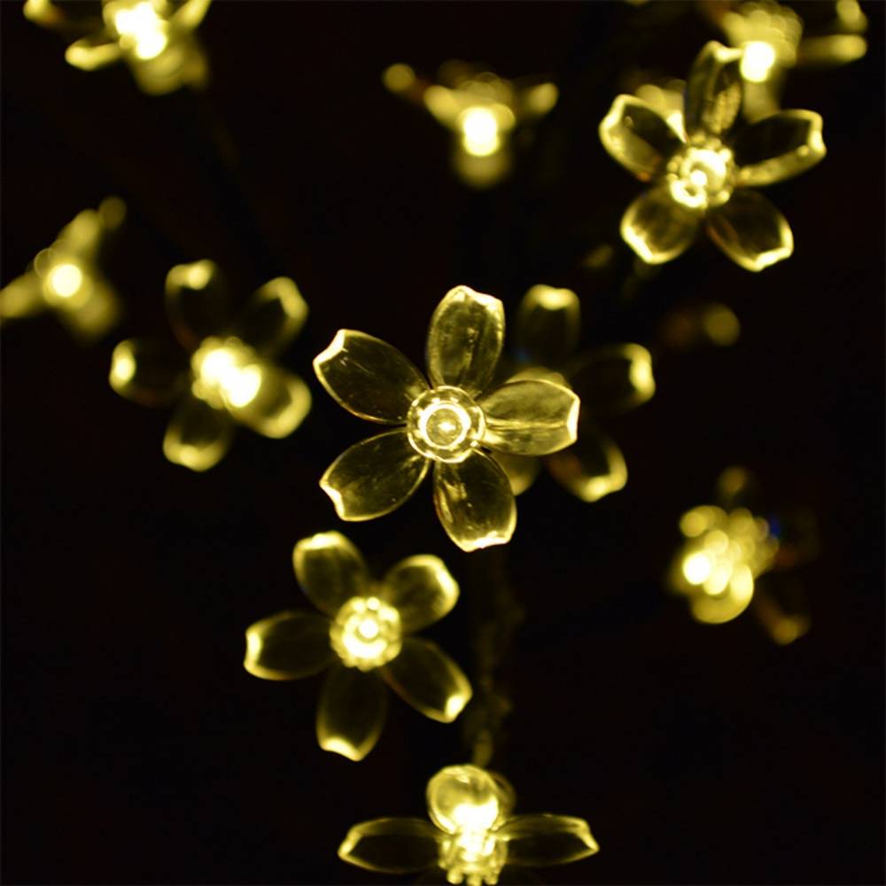 lampes solaires-Lampe solaire jardin extérieur 2 pièces - 20 LEDs fleurs - IP65 imperméable - Living123 - Image 4