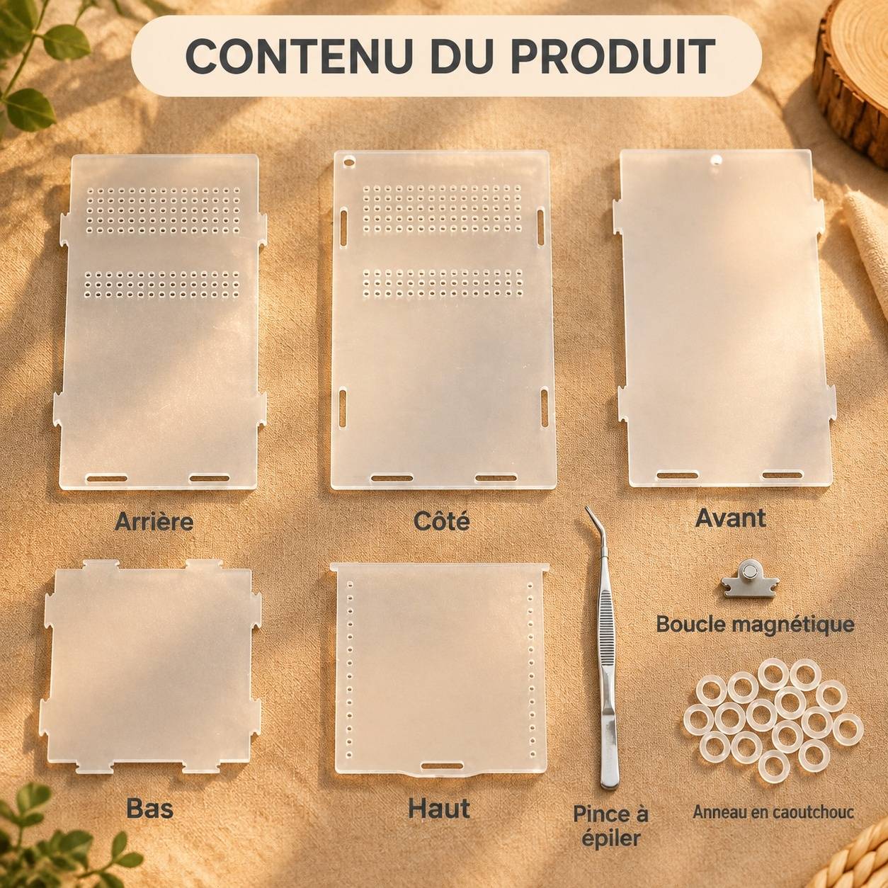 Boîte d'élevage pour animaux rampants transparentes antiéchappement ventilation portable - Image 6