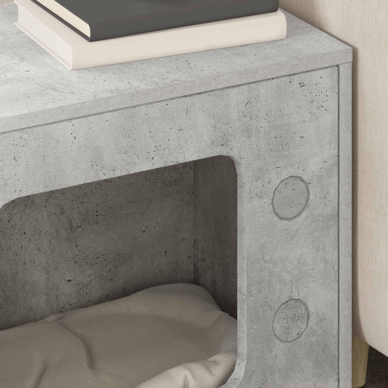 Vidaxl - Maison pour chat Béton 51 x 30 x 52 cm Bois d'ingénierie vidaXL 8000656 - Image 5