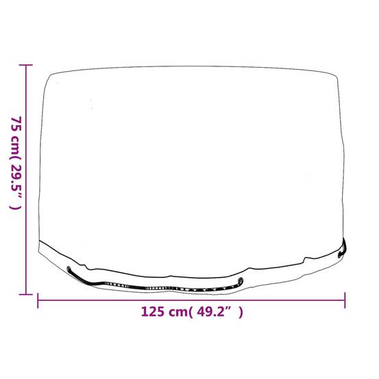 Lot de 2 Bâches Rondes PE pour Salon de Jardin Protection Imperméable Anti-UV Extérieur Noir Ø125x75 cm – ComfortXL Outdoor Living - Image 7