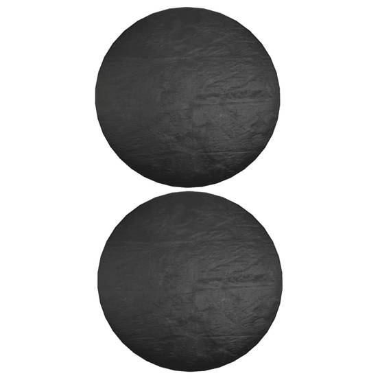 Lot de 2 Bâches Rondes PE pour Salon de Jardin Protection Imperméable Anti-UV Extérieur Noir Ø125x75 cm – ComfortXL Outdoor Living - Image 3