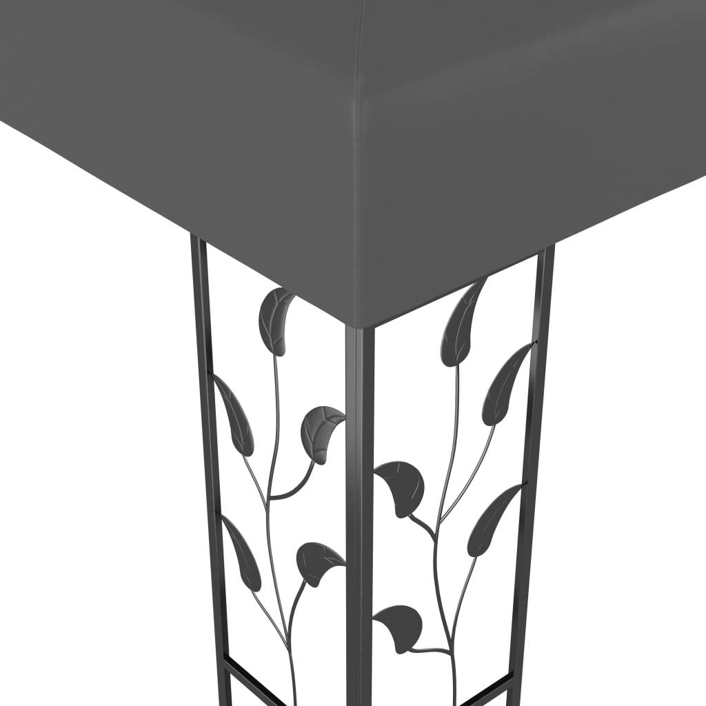 Tonnelle de Jardin Acier avec Toit Double Ventilé Abri de Terrasse Anthracite 3x3 m – ComfortXL Outdoor Living - Image 3