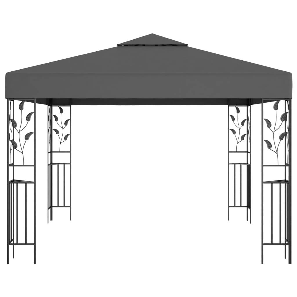 Tonnelle de Jardin Acier avec Toit Double Ventilé Abri de Terrasse Anthracite 3x3 m – ComfortXL Outdoor Living - Image 2
