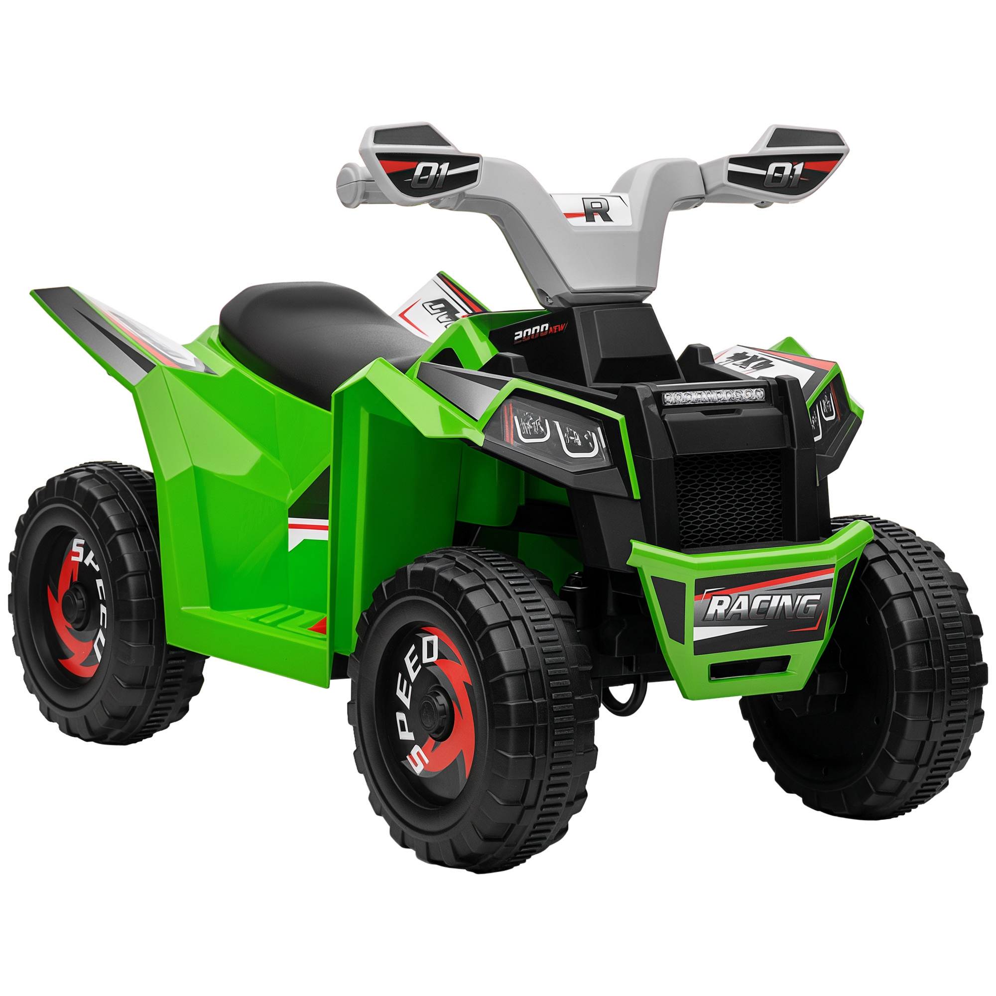 Quad électrique pour enfants véhicule à batterie 6V avec marche avant et arrière 70L x 41,5l x 48,5H cm Vert - Image 1