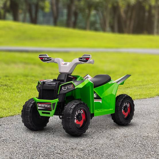 Quad électrique pour enfants véhicule à batterie 6V avec marche avant et arrière 70L x 41,5l x 48,5H cm Vert - Image 4