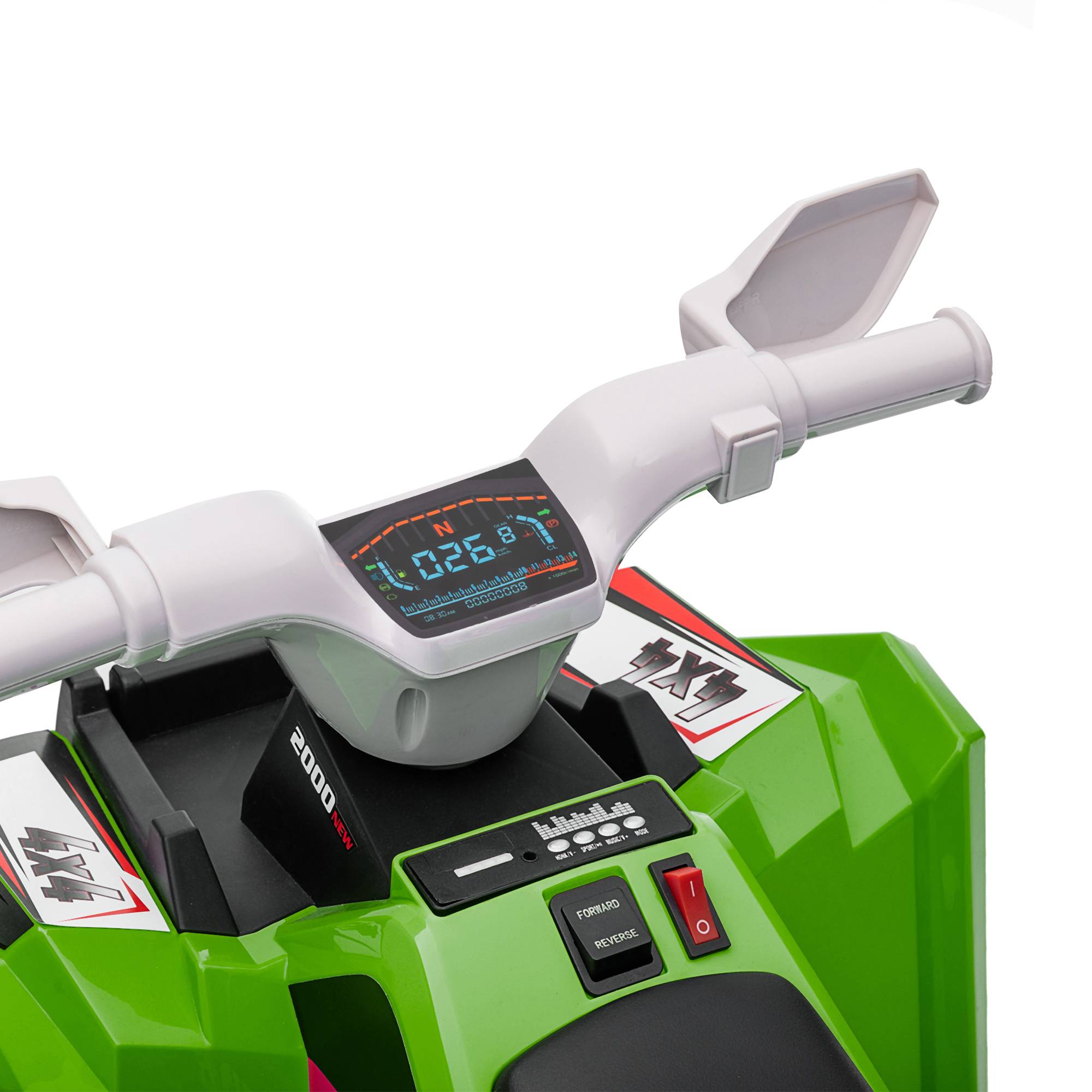 Quad électrique pour enfants véhicule à batterie 6V avec marche avant et arrière 70L x 41,5l x 48,5H cm Vert - Image 10