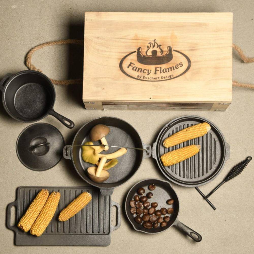 Esschert Design - Set à cuisiner en fonte 7 pièces Feu de Camp - Image 2