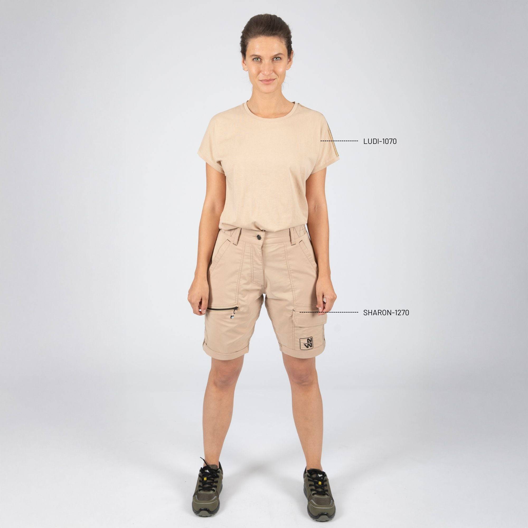 Nineworths - LUDI - T-SHIRT MANCHES COURTES DE TRAVAIL - 1070 | Crème - Image 2