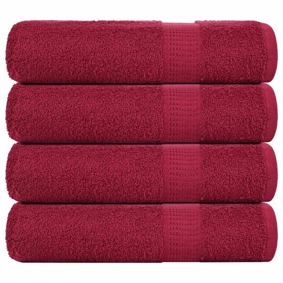 Serviettes de douche FROGN 4 pcs bordeaux 70x140cm 360 g/m² Maison Chic - Image 2