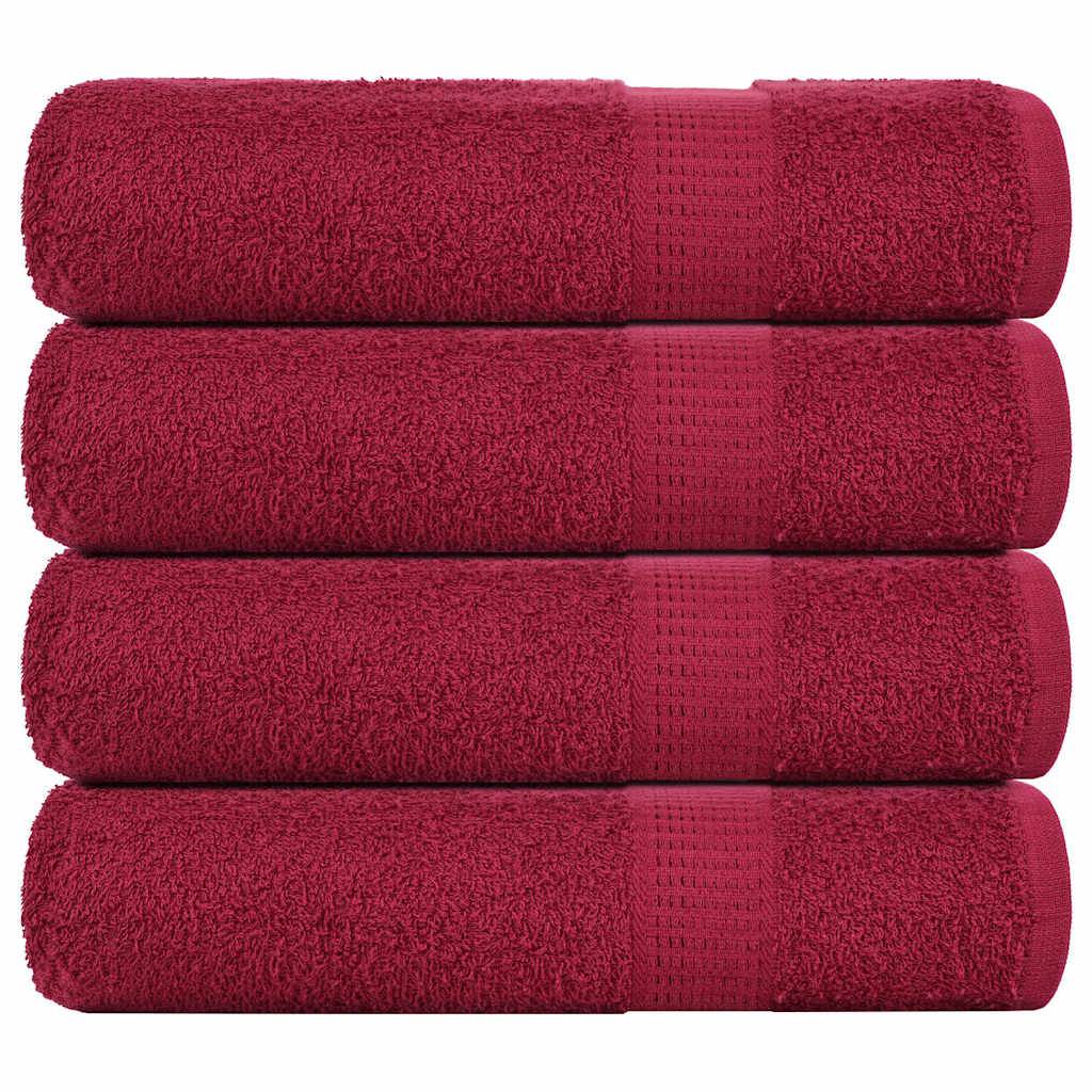 Serviettes de douche FROGN 4 pcs bordeaux 70x140cm 360 g/m² Maison Chic - Image 2