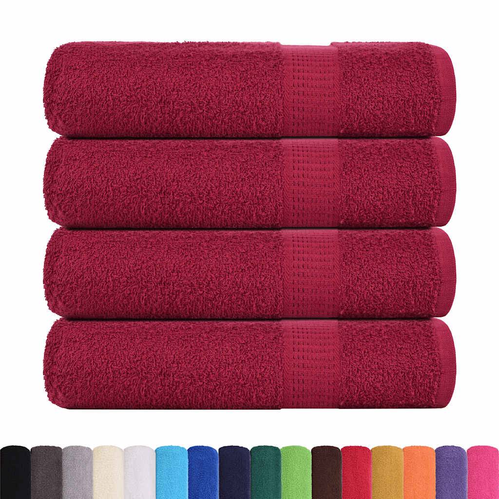 Serviettes de douche FROGN 4 pcs bordeaux 70x140cm 360 g/m² Maison Chic - Image 1