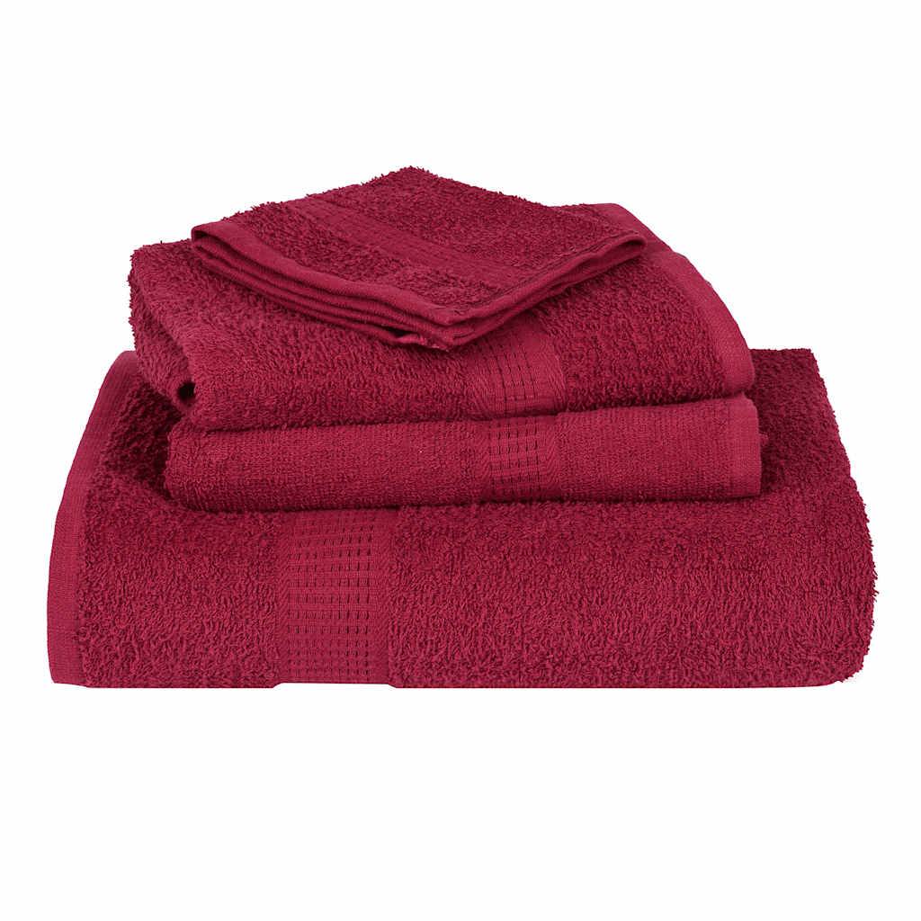 Serviettes de douche FROGN 4 pcs bordeaux 70x140cm 360 g/m² Maison Chic - Image 4