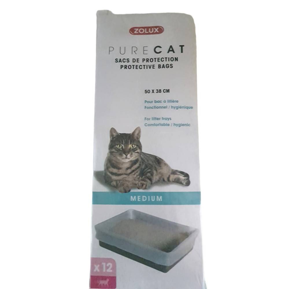 Zolux - 12 Sacs de protection pour bac à litière 50 x 38 cm pour chat - Image 1