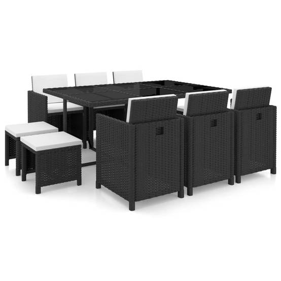 Vidaxl - Ensemble à manger d’extérieur 11 pcs coussins résine tressée vidaXL 42523 - Image 1
