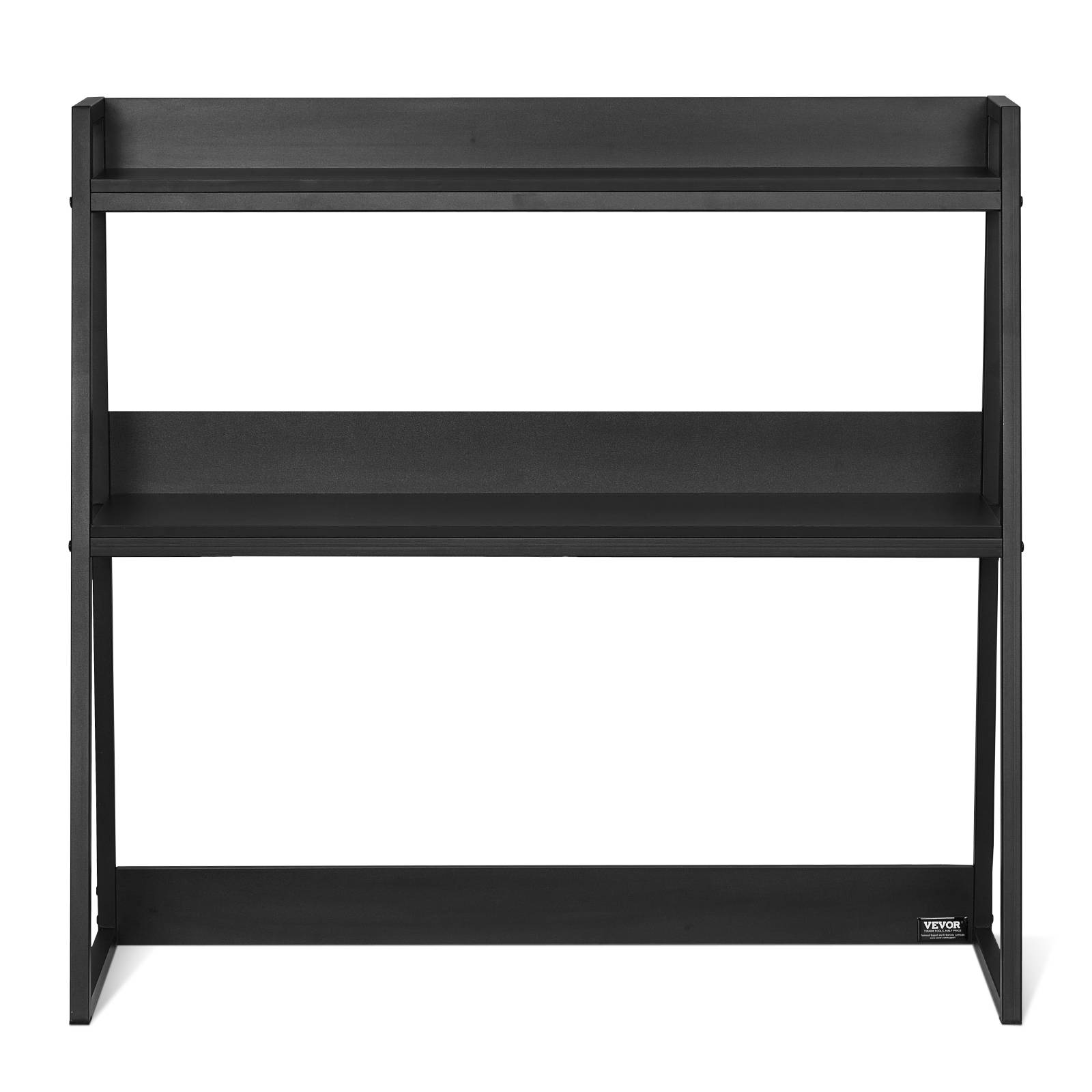 VEVOR Etagère bureau 2 niveaux, 95x32x90cm. Pieds antidérapants. Support rangement stable. Maison, bureau. Noir. - Image 9