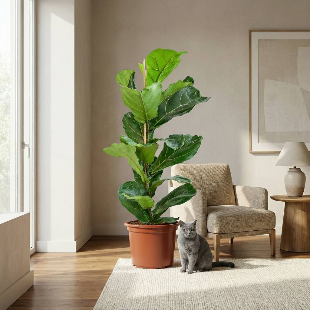 Ficus Lyrata - Pot de 21cm - Hauteur 75 - 85cm - Sans cache-pot - Plantes d'intérieur - Image 2