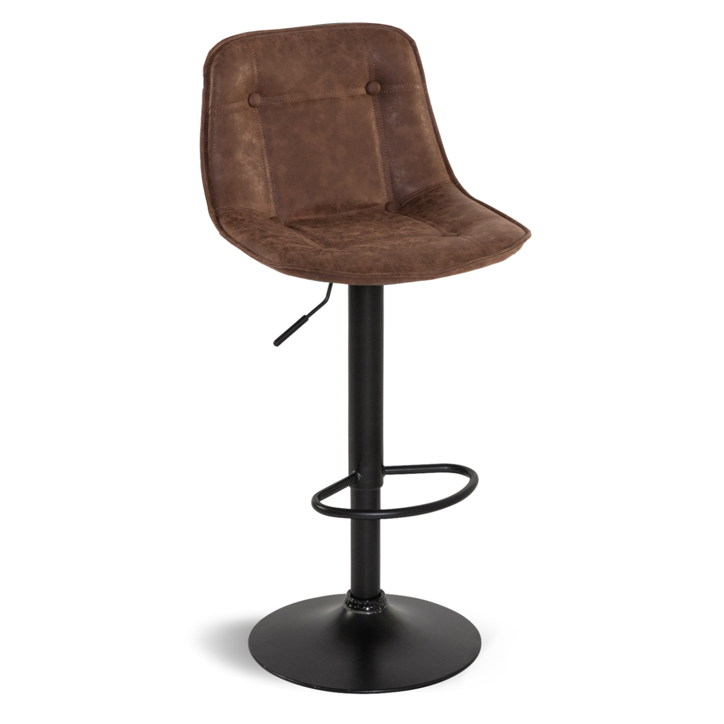 Lot de 4 tabourets de bar DENVER marron vintage - Image 3