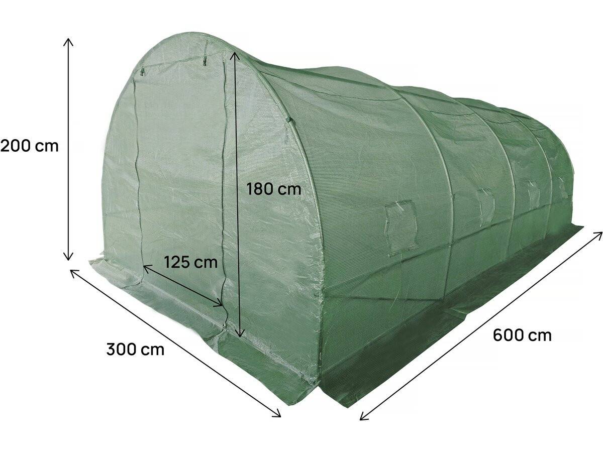 Serre Tunelle De Jardin 6 X 3 M "lys" - 18 M² - 140g - Vert -habitat Et Jardin - Image 4