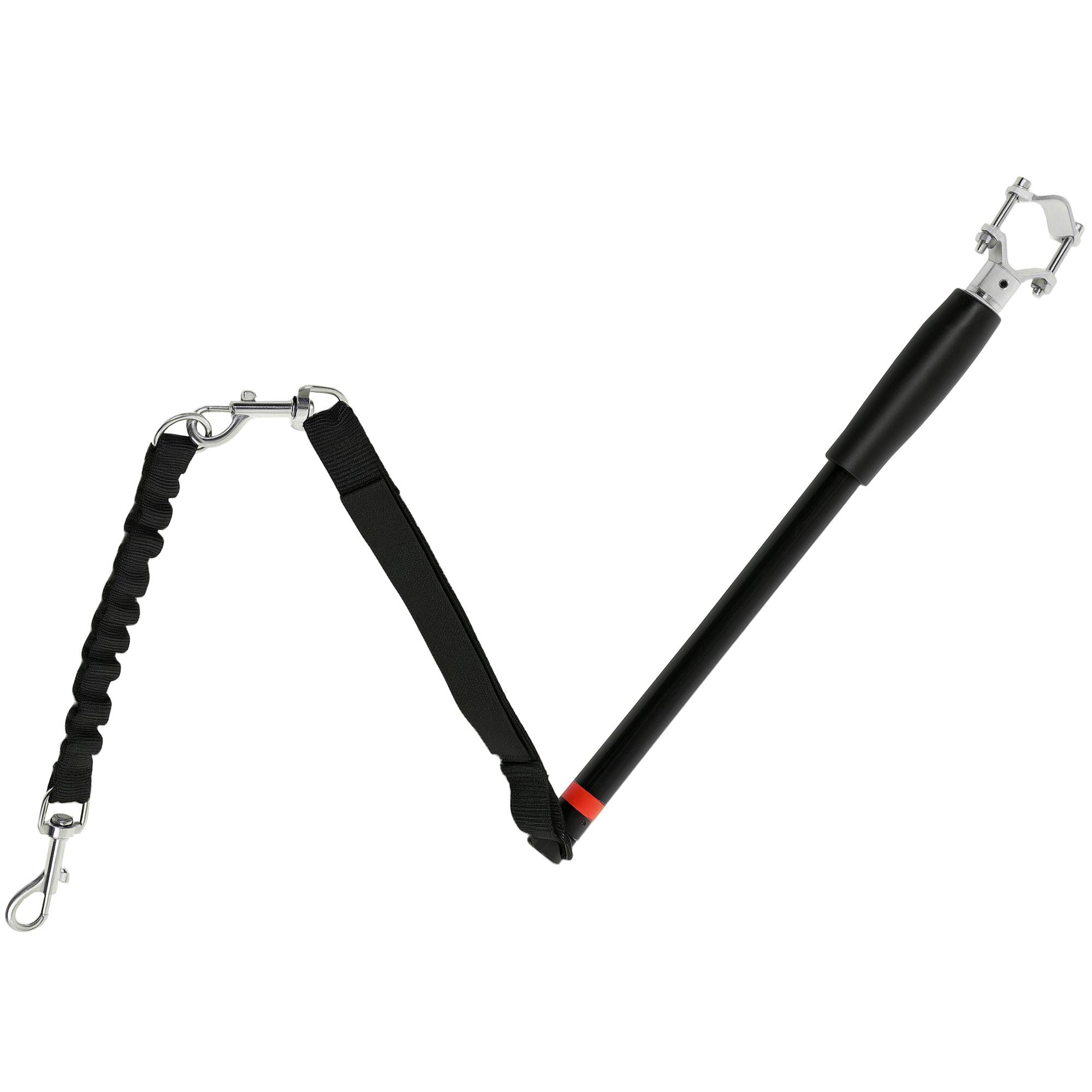 Sans Marque - Laisse chien vélo 124 cm exercice facile installer amovible acier/polyester noir - Image 2