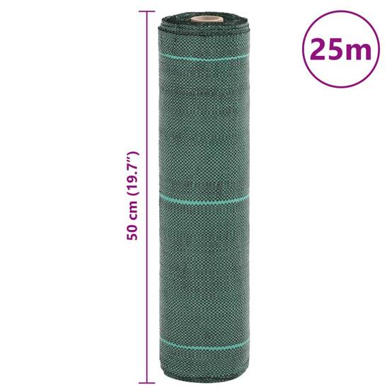 Toile de Paillage Polypropylène pour Jardin Potager Bloque Mauvaises Herbes 0,5x25 m Vert - ComfortXL Outdoor Living - Image 8