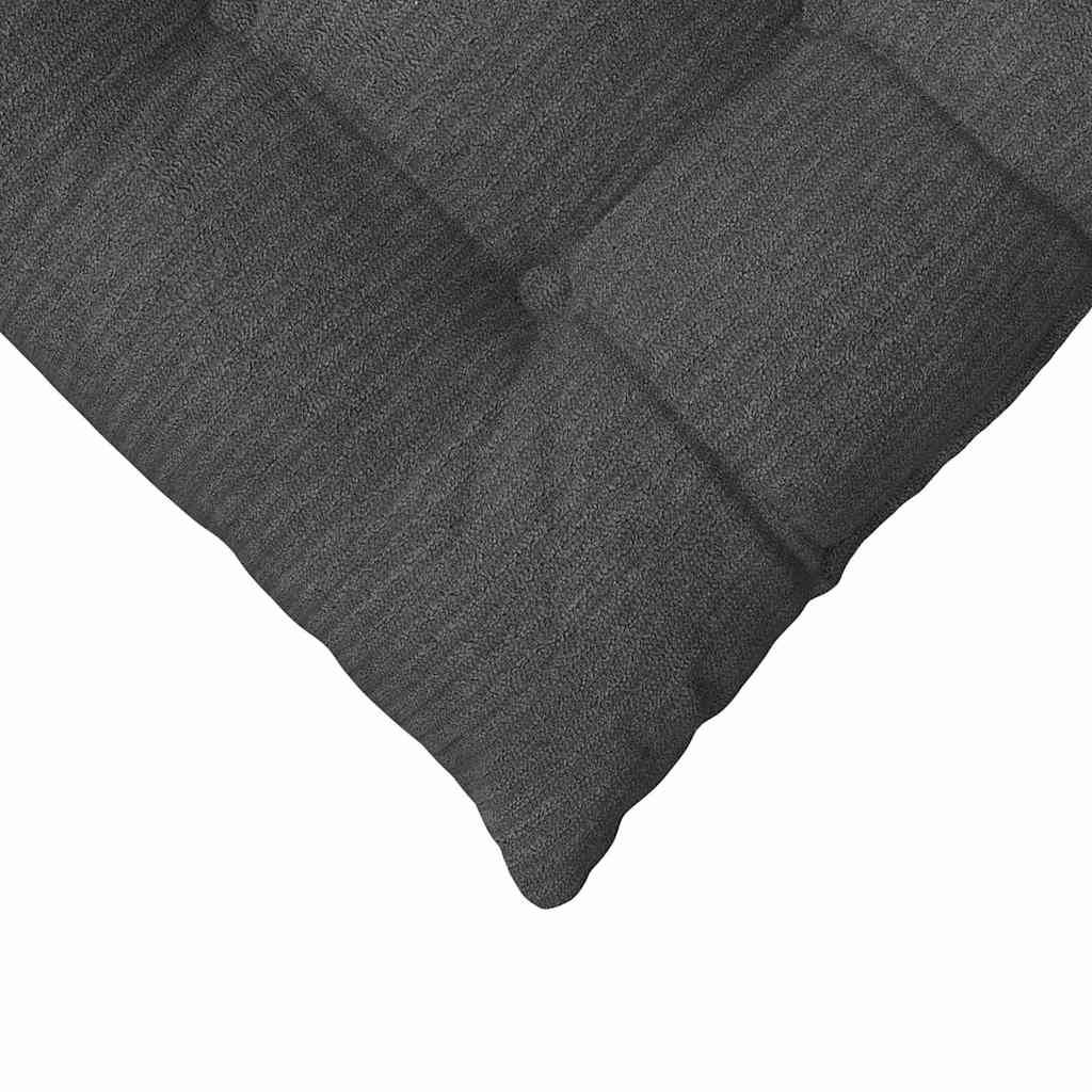 Galettes de Chaise Velours Côtelé Housses Amovibles Lot de 4 pour Salon Gris Foncé 40x40x6 cm – ComfortXL Outdoor Living - Image 9