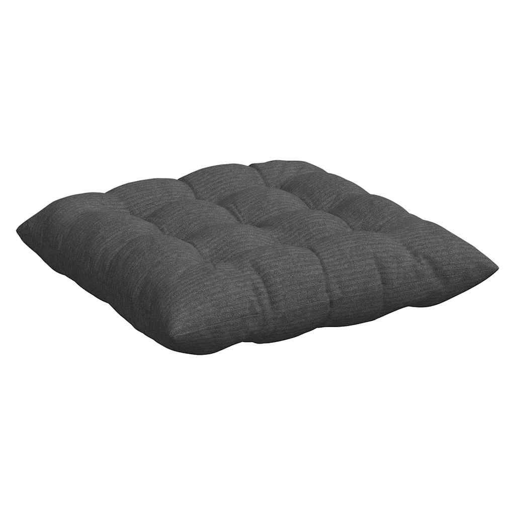 Galettes de Chaise Velours Côtelé Housses Amovibles Lot de 4 pour Salon Gris Foncé 40x40x6 cm – ComfortXL Outdoor Living - Image 5