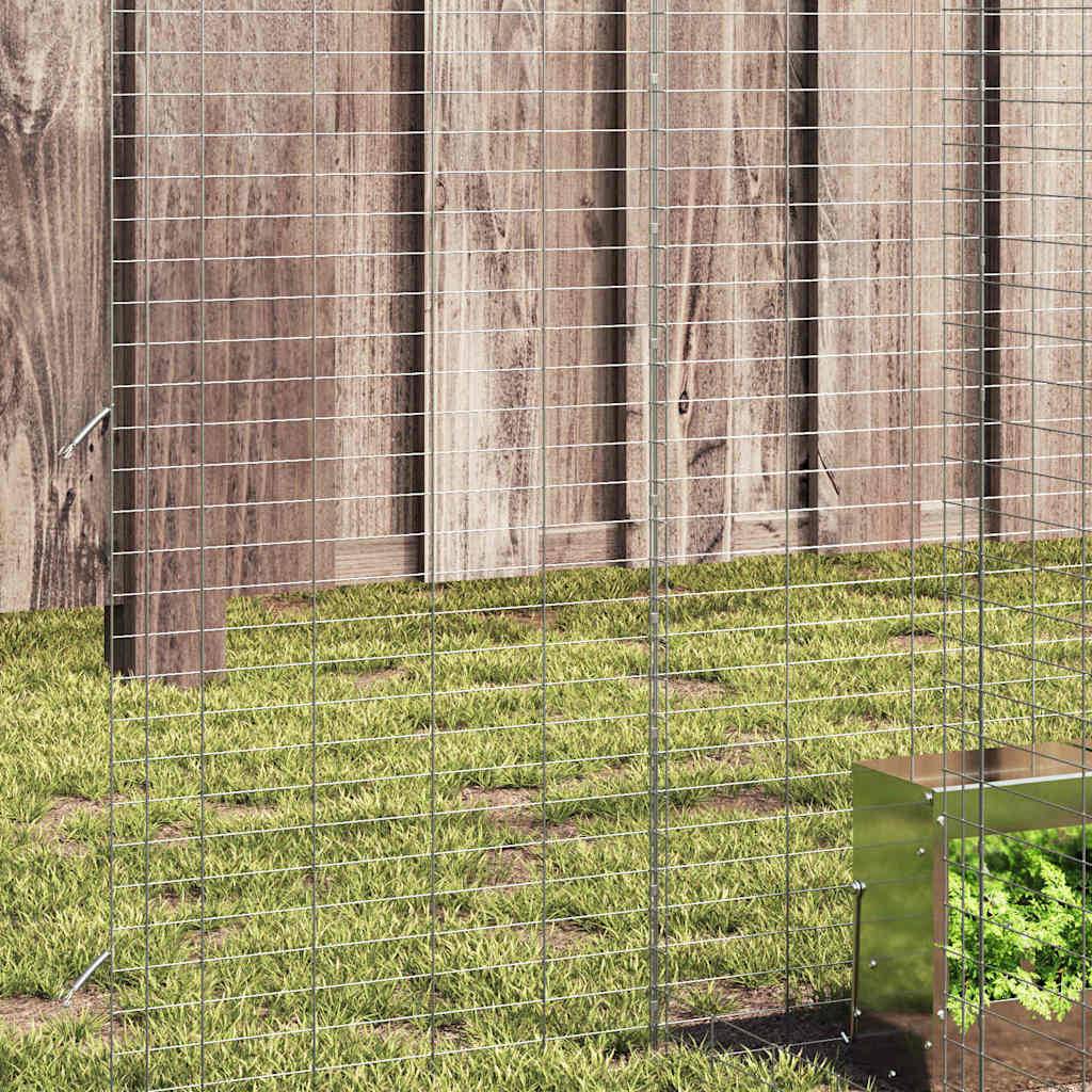 Vidaxl - Cage pour lapins Argenté 400 x 100 x 210 cm Acier galvanisé vidaXL 42019243 - Image 5