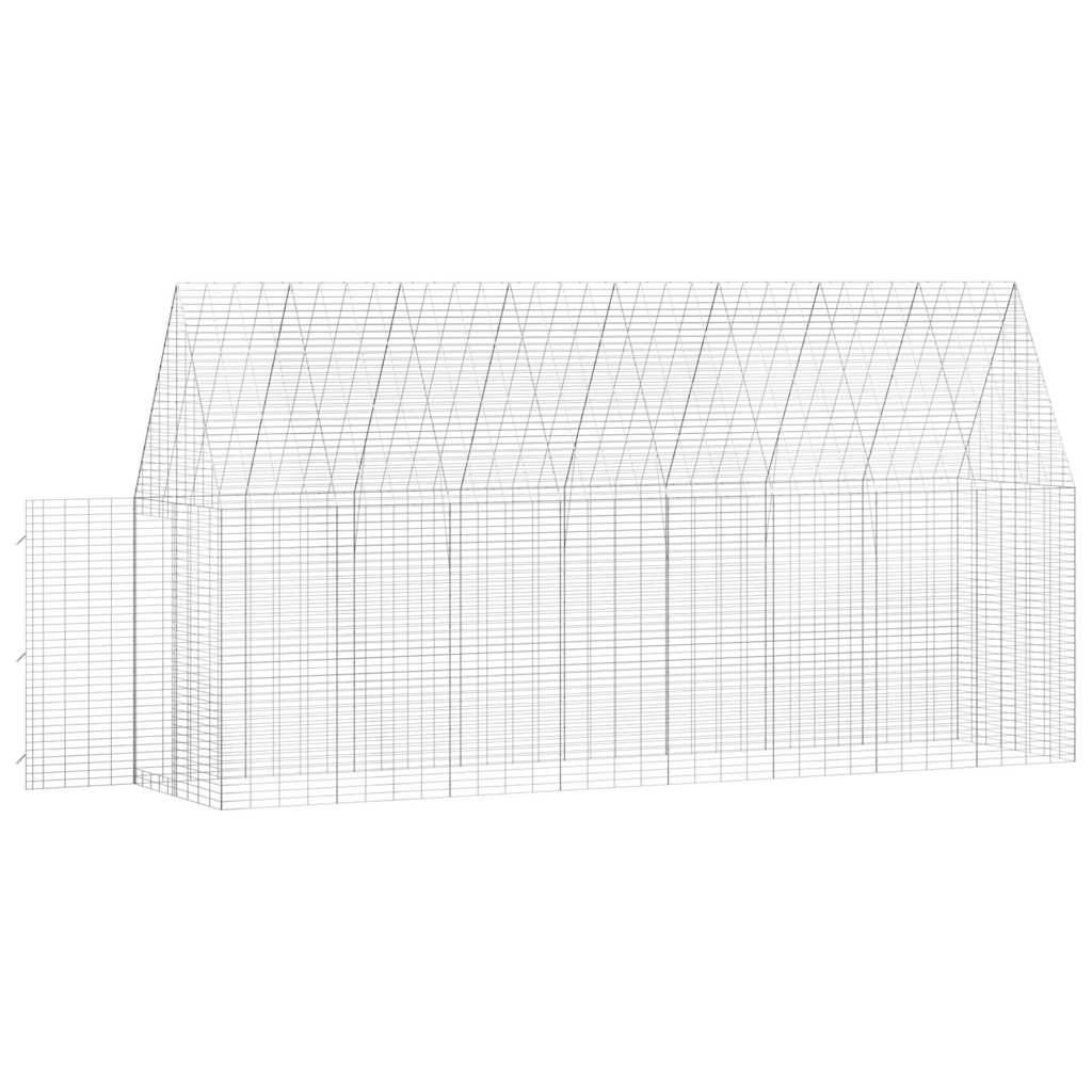 Vidaxl - Cage pour lapins Argenté 400 x 100 x 210 cm Acier galvanisé vidaXL 42019243 - Image 6