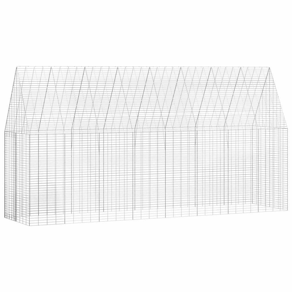 Vidaxl - Cage pour lapins Argenté 400 x 100 x 210 cm Acier galvanisé vidaXL 42019243 - Image 1