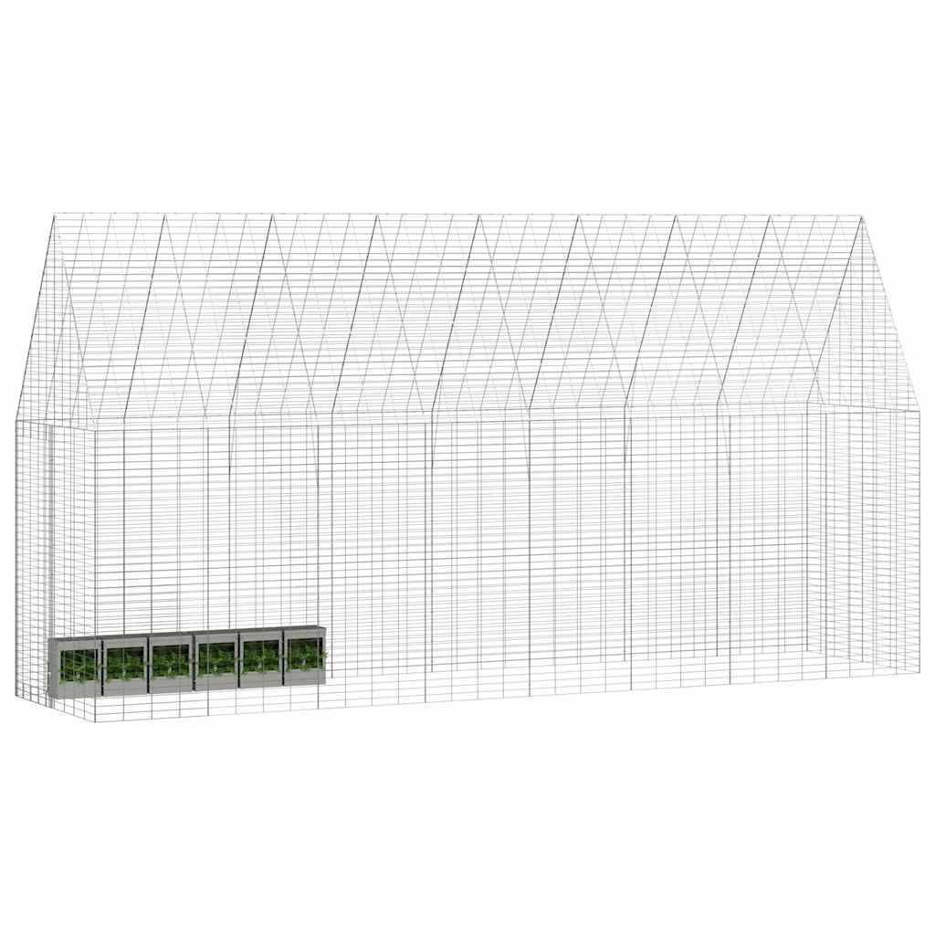 Vidaxl - Cage pour lapins Argenté 400 x 100 x 210 cm Acier galvanisé vidaXL 42019243 - Image 2