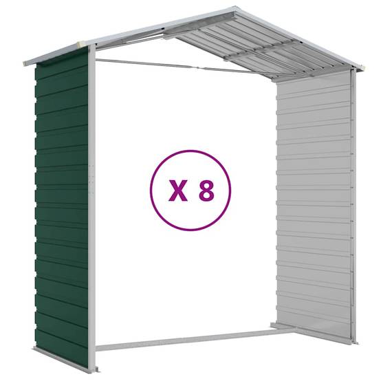 Vidaxl - Abri de jardin vert 191x725x198 cm acier galvanisé vidaXL 3188238 - Image 8