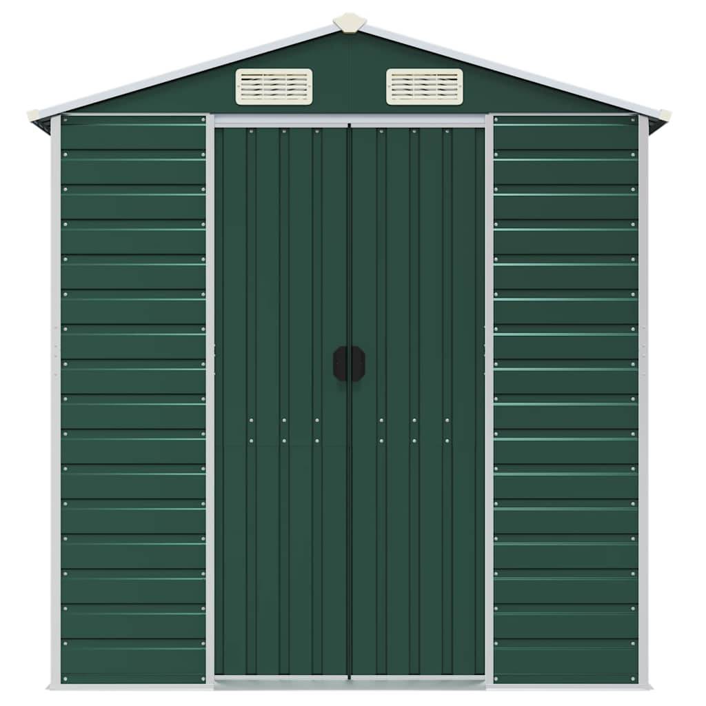 Vidaxl - Abri de jardin vert 191x725x198 cm acier galvanisé vidaXL 3188238 - Image 5