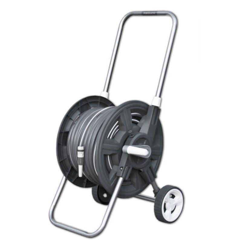 Kit dévidoir avec tuyau d'arrosage 1/2"  WHITE LINE  50 mètres - Image 1
