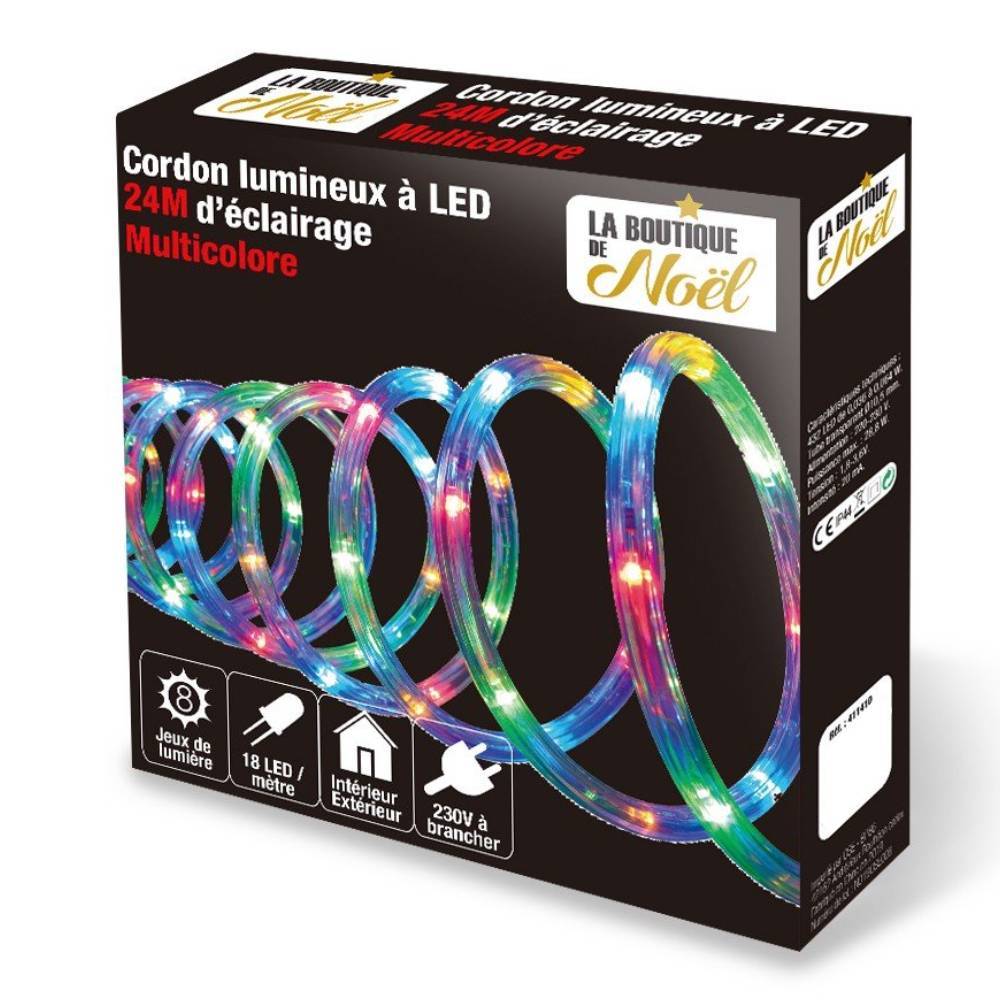 Cordon lumineux électrique 24 mètres Multicolore - Image 1