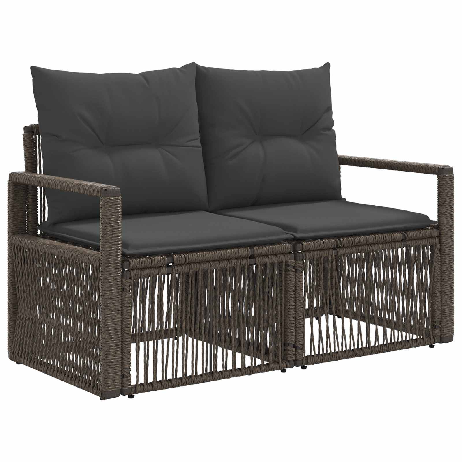 Vidaxl - Ensemble de canapé de jardin 4 pcs-Salons de jardin 4 place Gris polyrotin 300381 - Image 4
