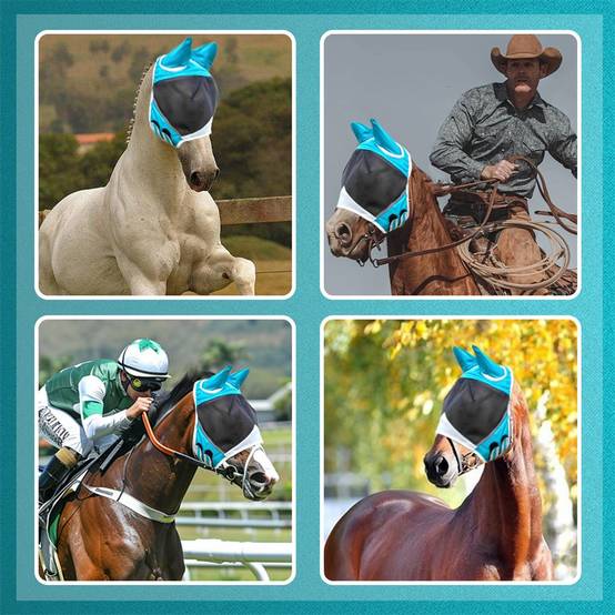 Masque anti - mouches pour cheval DtopbuyAge - Image 5