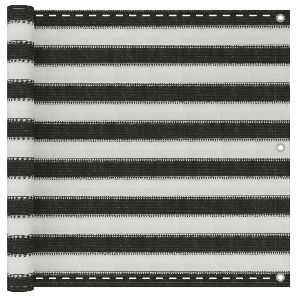 Écran de balcon PEHD anthracite et blanc 90 x 400 cm - PANGIVO - Image 1