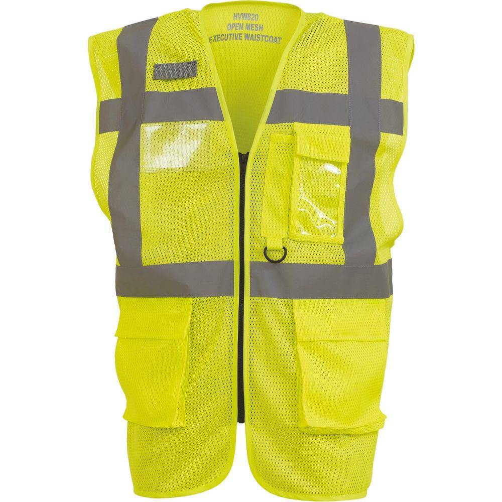 Gilet de travail haute visibilité Yoko Top Cool "Management" Jaune M