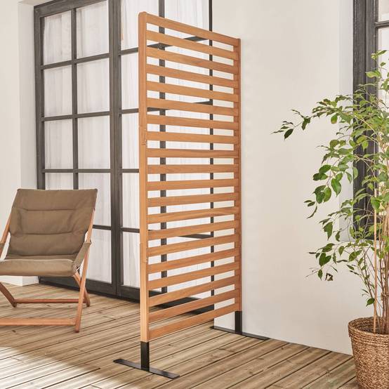 sweeek - Paravent extérieur en bois. 80cm. acacia. intérieur. extérieur | sweeek - Image 3