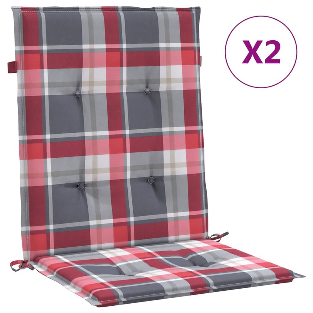 Coussins de chaise de jardin à dossier bas lot de 2 | Coussins d'extérieur Maison Chic - Image 1