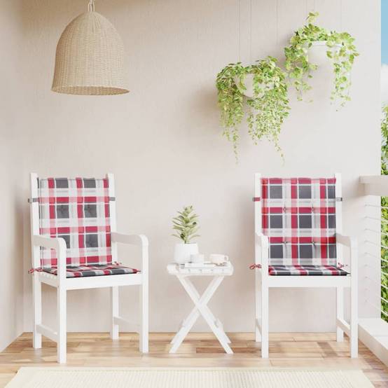 Coussins de chaise de jardin à dossier bas lot de 2 | Coussins d'extérieur Maison Chic - Image 2