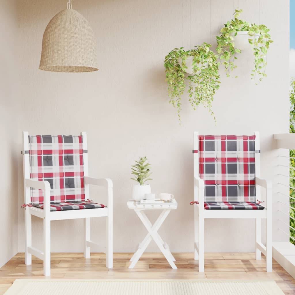Coussins de chaise de jardin à dossier bas lot de 2 | Coussins d'extérieur Maison Chic - Image 2