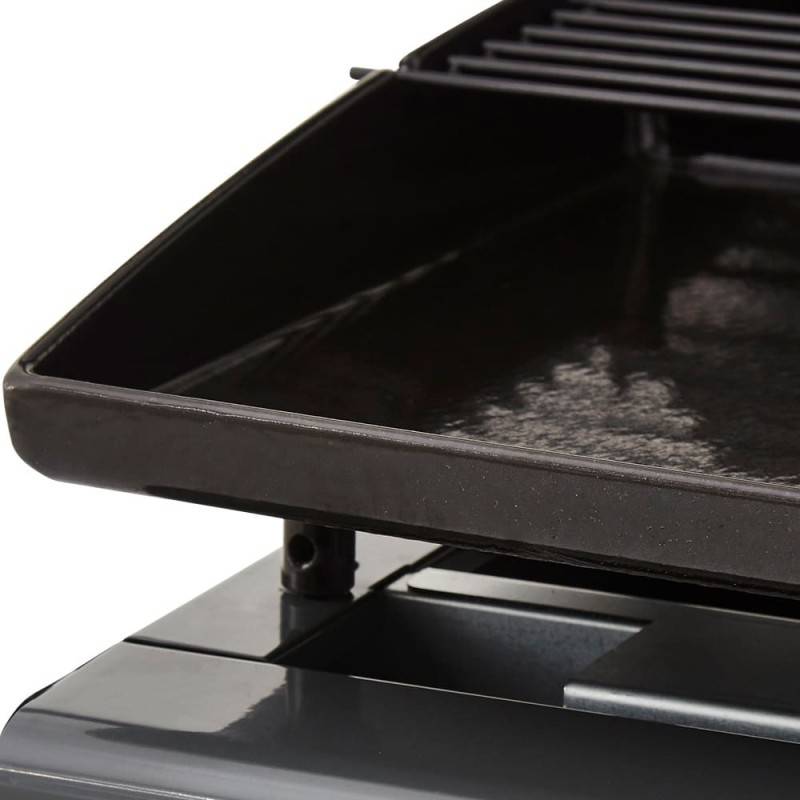 Brasero - Plancha gaz Silvia IIG Gun Metal 4 feux – BRASERO BY FAVEX – 10 kW – Plaque acier émaillé – Surface 84 x 34 cm - Jusqu'à 12 convives - Image 3