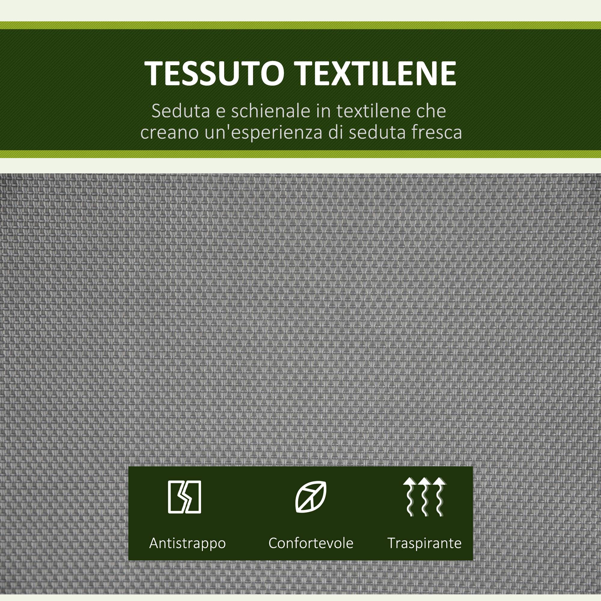 Balançoire 2 places de jardin avec toit réglable, 140x118x162cm, gris - Image 7