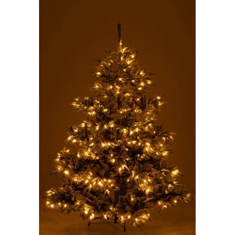 J-Line - Sapin de Noël artificiel enneigé 420 leds en plastique vert H.240cm - J-Line - Image 2