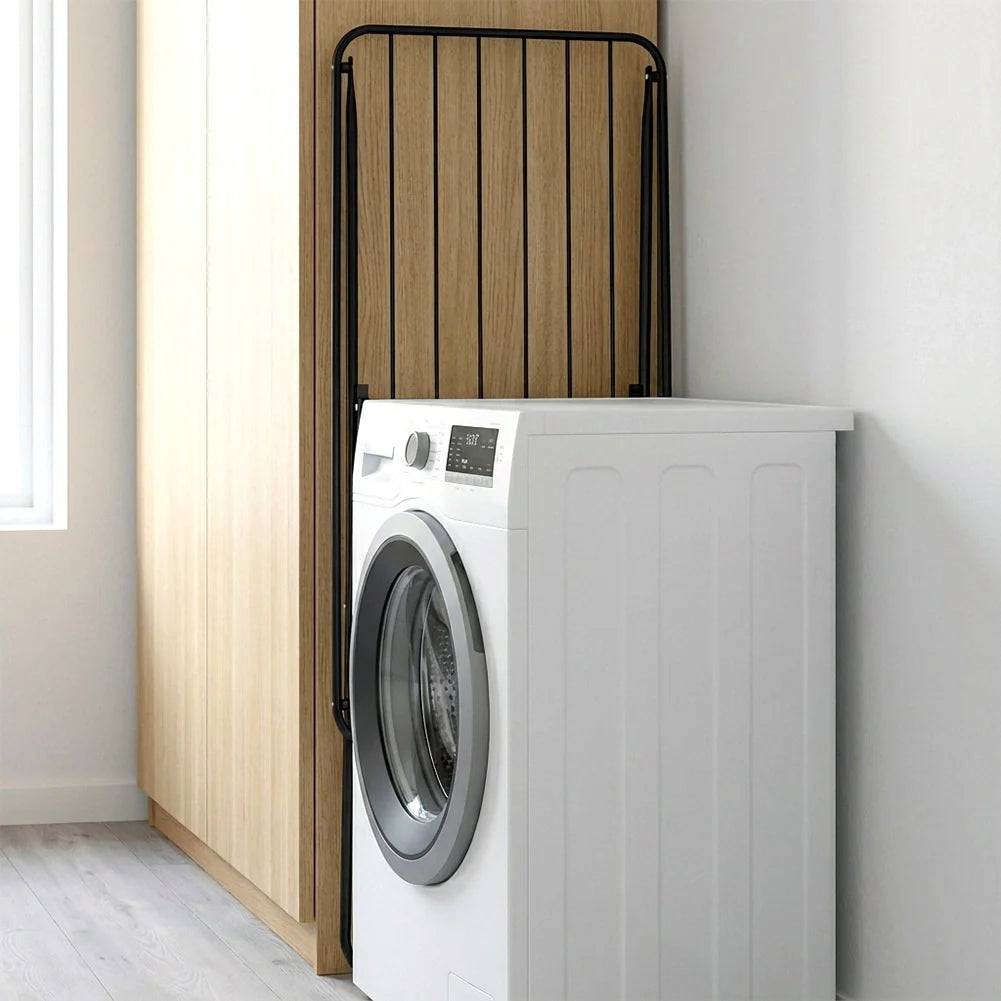 Entrepotbrico - Étendoir à linge pliable en métal noir 93x43x88 cm - Image 4