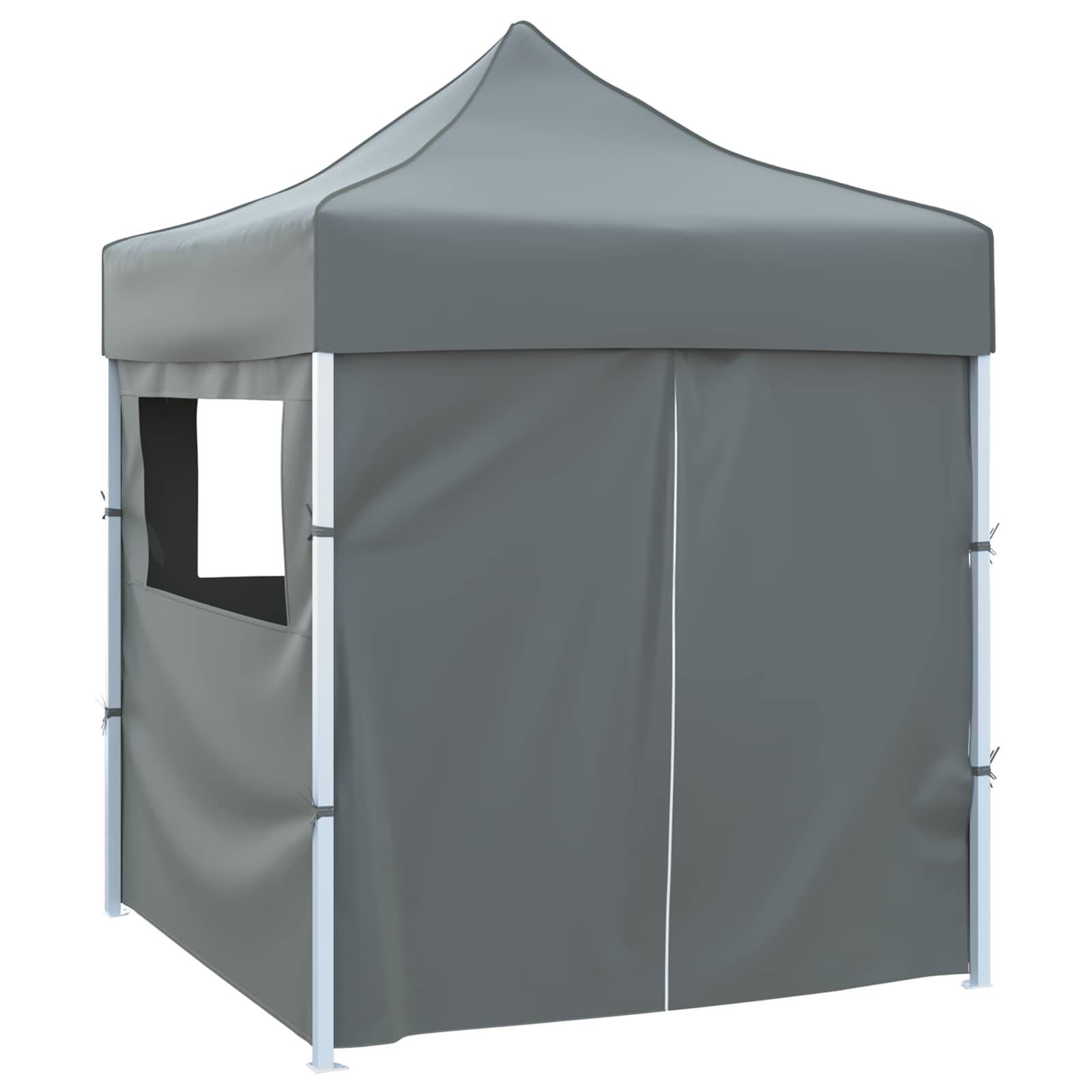 ComfortXL - Tente de réception pop-up Oxford jardin pliable réglable 200x200cm anthracite - ComfortXL Outdoor Living - Image 2