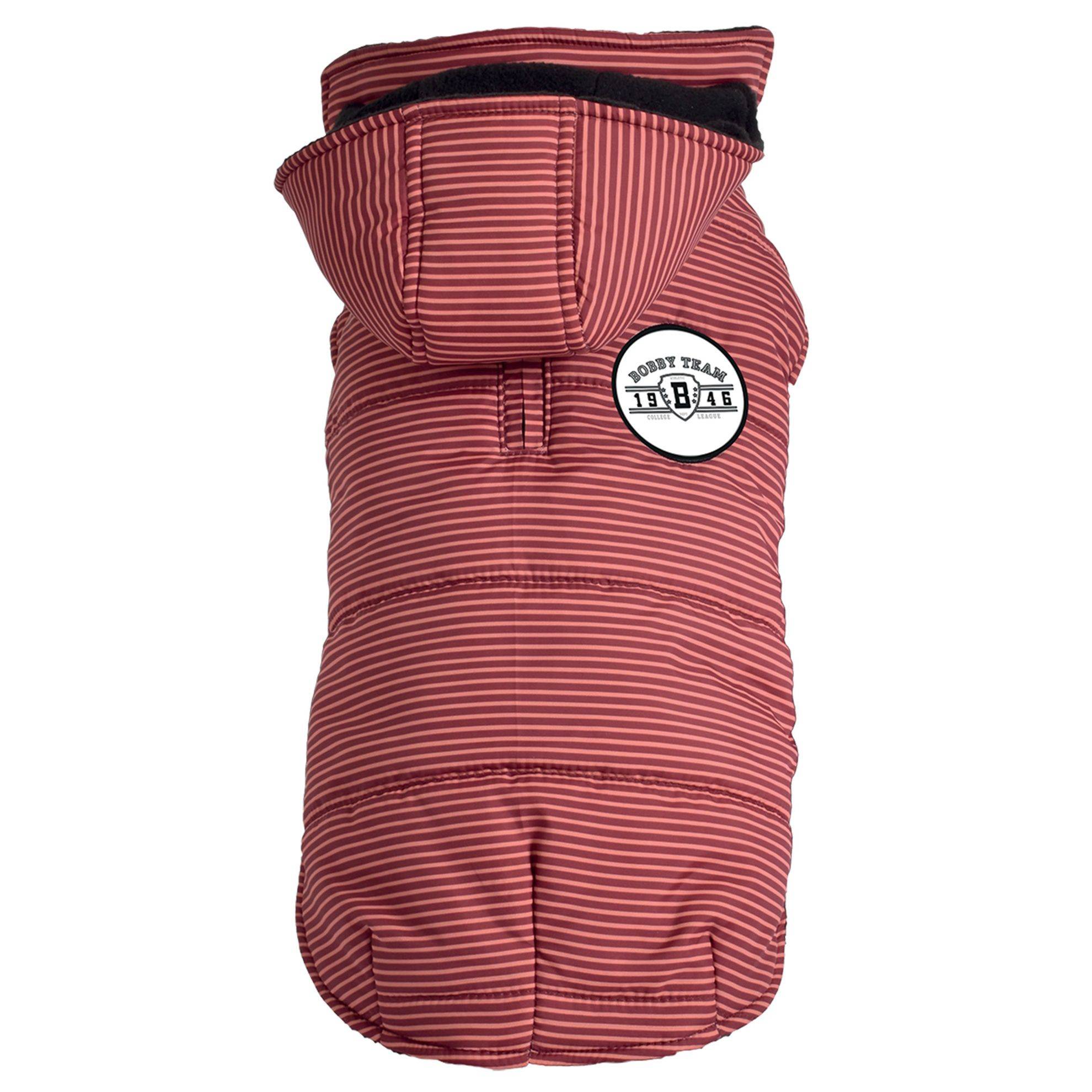 Doudoune rayée à capuche rouge Taille : 40M BOBBY
